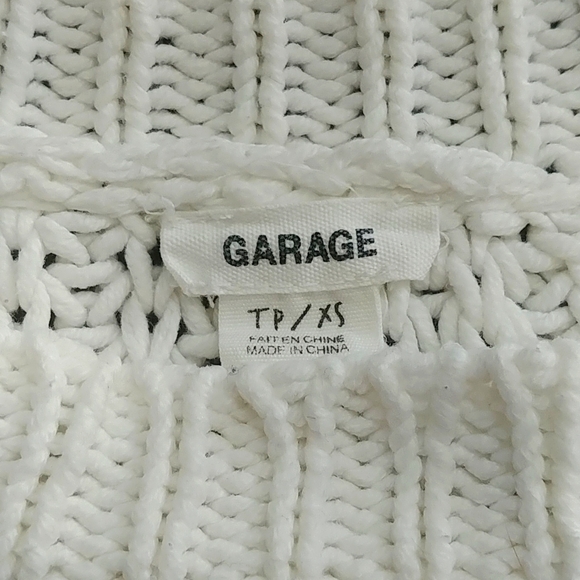 ✳️GARAGE CREAM CABLE KNIT HALTER SWEATER-XS - Picture 3 of 7